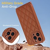 economico Cover per iPhone-telefono Custodia Per iPhone 15 Pro Max Plus iPhone 14 13 12 11 Pro Max Plus iPhone 13 12 11 Pro Max Per retro con cordino con cinturino da polso Resistente agli urti Retrò TPU pelle sintetica