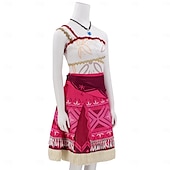 economico Costumi da donna-Moana Principessa Moana Vestito Collana Costume Costume di Carnevale Costumi a Tema Film e TV Cosplay di film for Per donna Adulti Halloween Carnevale Performance Feste Spiaggia