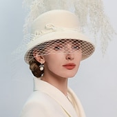 abordables Fascinateurs &amp; Chapeaux-Années 1950 Rétro Vintage Chapeau Déguisement Femmes Saint-Valentin Derby Foulard Festival des courses hippiques Adulte Chapeau