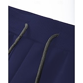 cheap Joggers-Men's Fleece Pants Sweatpants Joggers Winter Pants Trousers Pocket Drawstring Elastic Waist Plain Comfort Warm Sports Outdoor Daily Fashion Casual Black Navy Blue Micro-elastic