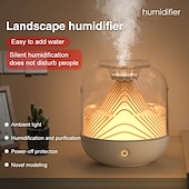 cheap Humidifiers &amp; Dehumidifiers-700ML Humidifier Desktop USB Aromatherapy Humidifier LED Night Light Air Diffuser Mist, Bedroom Air Purifier