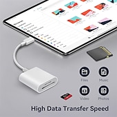 זול רכזות USB-קורא כרטיסי usb c sd מתאם כרטיס sd עם חריצי כרטיסים כפולים לאייפון 15 pro ipad mac macbook מחשב נייד אנדרואיד usb-c/typec מצלמת שביל במהירות גבוהה מציג קורא כרטיסי זיכרון plug and play