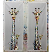 رخيصةأون لوحات فن البوب الزيتية-لوحات زيتية على قماش لحيوانات الزرافة مصنوعة يدويًا من مينتورا لتزيين الحائط صورة تجريدية حديثة للديكور المنزلي بدون إطار غير ممدودة