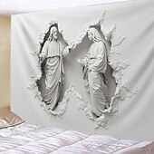  イエス 吊るすタペストリー オプティカル Illusion ウォールアート 大型タペストリー 壁画装飾 写真 バックドロップ ブランケット カーテン ホーム ベッドルーム リビングルーム装飾