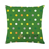 billiga Kuddfodral för semester-dekorativa slängkuddar fodral saint patrick&#039;s day 1 st shamrock mjukt fyrkantigt kuddfodral örngott för sovrum vardagsrum soffa soffstol