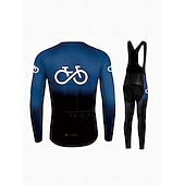 cheap Men&#039;s Clothing Sets-Men&#039;s Cycling Jersey Black&amp;White Bib set Top MTB Bicycle Shirt Mountain Road Riding Clothing Short Sleeve Cyclist biking Quick Dry Breathable 3 Rear Pockets