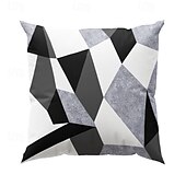 baratos estilo geométrico-Capa de almofada decorativa com padrão argyle 1 peça, capa de almofada quadrada macia, fronha para quarto, sala de estar, sofá, cadeira, preto, cinza, branco, vermelho, verde