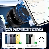 abordables Chargeurs de voiture-Support de téléphone portable magnétique à ventouse électrique réglable à 360 degrés, mains libres, pour voiture/salle de sport/miroir/surface lisse, compatible avec l&#039;iPhone Magsafe