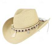 tanie Kapelusz Fedora-Męskie Czapka Kentucky Derby Kapelusz Kapelusz imprezowy Czarny Biały Poliester Frędzel Moda Codzienny Ulica Codzienny Równina Filtr przeciwsłoneczny Oddychający
