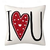 abordables Housse de coussin de vacances-Housse de coussin décoratif pour mariage en forme de cœur 1PC Housse de coussin carrée douce Housse de coussin pour chambre salon canapé fauteuil