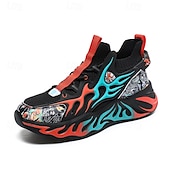 economico Sneakers da uomo-eleganti sneakers rosse da uomo con motivo a fiamma - eleganti e comode, perfette per feste o uscite informali