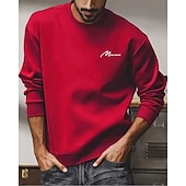 tanie Męskie bluzy 3D-Męskie Bluza dresowa Czarny Rumiany róż Czerwony Zielony Jasnoszary Półgolf Równina Sport i turystyka Codzienny Święto Poliester Moda miejska Podstawowy Codzienny Jesień i zima Odzież Bluzy z kapturem