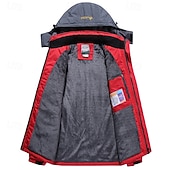 Χαμηλού Κόστους Αθλητικό Μπουφάν-Ανδρικά Χειμωνιάτικα μπουφάν Μπουφάν fleece Αδιάβροχο Jachetă de Drumeție ΕΞΩΤΕΡΙΚΟΥ ΧΩΡΟΥ Καθημερινά Ρούχα Ζεστό Τσέπη Φθινόπωρο Χειμώνας Συνδυασμός Χρωμάτων Μοντέρνα Κομψό στυλ street Με Κουκούλα