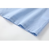 economico Strada-Cotone e lino Classico Per uomo Camicia camicia di lino Camicia estiva Camicia da spiaggia Camicia con bottoni Nero Bianco Blu Manica corta Liscio Collo ripiegabile Estate Da mare Per eventi