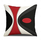 billige geometrisk stil-geometrisk pynteputetrekk 1stk mykt firkantet putetrekk putetrekk til soverom stue sofa sofastol svart rød grå