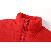 cheap Men&#039;s Downs &amp; Parkas-Men&#039;s Winter Coat Puffer Jacket Quilted Jacket Transition Jacket Pocket Cotton Pocket Vacation Daily Wear Date Regular Fashion Casual Comfortable Thermal Warm Fall &amp; Winter Solid / Plain Color Black