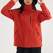abordables Softshell, polares y chaquetas de montaña-Mujer Chaqueta Softshell Chaqueta para senderismo Invierno Al aire libre Bloque de color Mantiene abrigado Forro Polar Resistente al Viento Resistente al Agua Chaquetas 3-en-1 Chaqueta de Invierno