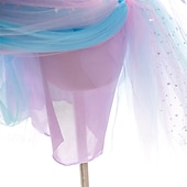 cheap Girl's Dress Up Costumes-Book Week 2026 Kids Girls' Party Dress Rainbow Flower Sleeveless Performance Birthday Beautiful Sweet Knee-length Party Dress Swing Dress A Line Dress Summer 4-12 Years Pink Purple Light Blue