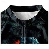 abordables Herretrøyer-Men's Cycling Jersey Graphic Short Sleeve Bike Tee Tshirt Jersey with 3 Rear Pockets Mountain Bike MTB Quick Dry Anatomic Design Wicking Breathable Sports Dark Grey Black Dark Navy Clothing Apparel