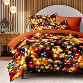 economico 100% cotone-set copripiumino colorato per capodanno 100% cotone, tessuto morbido e traspirante, design vivace e festoso, include copripiumino e federe, ipoallergenico e delicato sulla pelle, lavabile in lavatrice, resistente