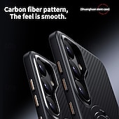 cheap Samsung Cases-Phone Case For Samsung Galaxy S24 S24 Ultra Plus S23 S23 Ultra S25 Ultra Back Cover with Stand Holder Magnetic Support Wireless Charging Retro TPU PC