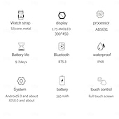 olcso Okosórák-hk82 divat női okos karóra amoled HD képernyő bluetooth hívó karszalag lány sport fitness tracker női okosóra
