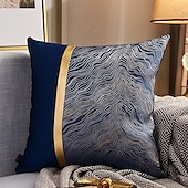 baratos Textured lance travesseiros-Almofadas decorativas textura cor combinando linha dourada jacquard bordado capa de almofada sala de estar quarto sofá capa de almofada almofada ao ar livre para sofá cama cadeira