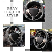 cheap Steering Wheel Covers-Elantrip Sport Leather Steering Wheel Cover 14 1/2 inch to 15 inch Universal Padded Soft Grip Breathable Anti Slip Odorless