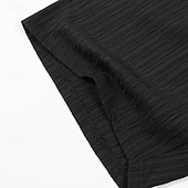 baratos Feriado-Homens Calção Shorts de linho Shorts de verão Shorts de praia Com Cordão Cintura elástica Tecido Respirável Comprimento do joelho Ao ar livre Feriado Praia Férias Casual Preto Branco