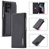 abordables Coques Samsung-Housse de téléphone pour Samsung Galaxy S24 Ultra S24 Plus S24 S23 S23 Ultra S22 S22 Plus Ultra S21 Ultra S21 FE S21 Coque flip avec emplacement pour carte magnétique antichoc rétro TPU PU cuir