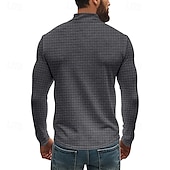 abordables Sweat-shirts basiques-Homme Sweat-shirt Sweat-shirt quart de fermeture éclair Noir Blanche Vin Vert Véronèse Kaki Demi-zip Uni Texturé Sport &amp; Loisir Quotidien Fête Polyester Streetwear Basique Occasionnel Printemps