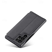 abordables Coques Samsung-Housse de téléphone pour Samsung Galaxy S24 Ultra S24 Plus S24 S23 S23 Ultra S22 S22 Plus Ultra S21 Ultra S21 FE S21 Coque flip avec emplacement pour carte magnétique antichoc rétro TPU PU cuir