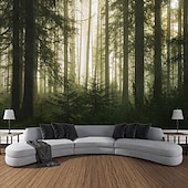 baratos Tapeçaria da Floresta-paisagem floresta tapeçaria pendurada arte de parede grande tapeçaria mural decoração fotografia pano de fundo cobertor cortina casa quarto sala de estar decoração