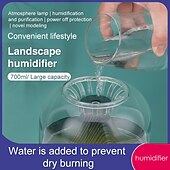 cheap Humidifiers &amp; Dehumidifiers-700ML Humidifier Desktop USB Aromatherapy Humidifier LED Night Light Air Diffuser Mist, Bedroom Air Purifier