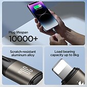 Недорогие Кабели для мобильных телефонов-Комната отдыха Кабель молнии 30W 3,9 фута USB C к молнии 3 A Быстрая зарядка нейлон плетеный Прочный Анти-складывание Назначение iPhone Аксессуар для мобильных телефонов