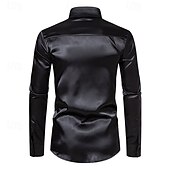 economico camicia da uomo con bottoni-Per uomo Camicia Camicia Estiva Camicia casual Camicia da Spiaggia Camicia con Colletto Camicia con Bottoni Nero Bianco Giallo Rosso Blu marino Manica Lunga Semplice Bavero Vacanza Camicia hawaiana