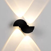 cheap Indoor Wall Lights-Modern Up &amp; Down LED Aluminum Wall Mount Light Black Wall Lamp 110-240V 10W