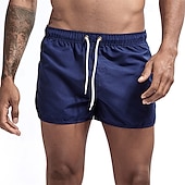 olcso Férfi úszónadrág-Férfi Fürdőnadrág Úszónadrágok Deszkás short Fürdőruha Zsinór Úszás Szörfözés Tengerpart Vízi sportok Egyszínű Nyár Tavasz