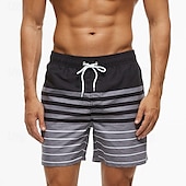 ieftine Costume de baie și pantaloni scurți de plajă-Bărbați Pantaloni Scurți de Înot Boxeri înot Dungi Cordon Cu buzunare Uscare rapidă Cu buzunare Pantaloni Scurti Costum de baie Surfing Plajă Sporturi Acvatice  Vară