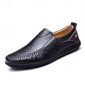 abordables Chaussures sans lacets &amp; mocassins-Mocassins à enfiler en similicuir marron clair pour hommes avec détails cousus à la main – chaussures décontractées confortables pour le travail, les voyages et le quotidien