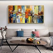 cheap Abstract Paintings-Mintura Handmade Color Block Oil Paintings On Canvas Wall Art Decoration Modern Abstract Picture For Home Decor Rolled Frameless Unstretched Painting