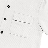 abordables Manteaux &amp; vestes-Homme Chemise Veste Veste de transition Quotidien Résistant à l'usure Avec Poches Jacquard Toutes saisons Uni Occasionnel Revers Régulier Noir Blanche Kaki Gris Claire Gris foncé Veste