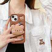 Недорогие Чехлы для iPhone-телефон Кейс для Назначение айфон 16 айфон 16 про айфон 16 про макс айфон 15 iPhone 15 Pro Max iPhone 14 Pro Max iPhone 13 12 Pro Max Кейс на заднюю панель со стендом Защита от удара Ретро Силикон