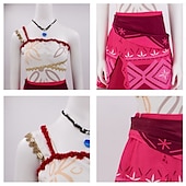 economico Costumi da donna-Moana Principessa Moana Vestito Collana Costume Costume di Carnevale Costumi a Tema Film e TV Cosplay di film for Per donna Adulti Halloween Carnevale Performance Feste Spiaggia