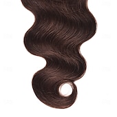 halpa 1 nippu hiuskudoksia-tummanruskeat 1 nippu hiukset kudotut body wave -hiuspidennykset 12-24 tuumaa