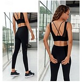 tanie Legginsy i legginsy do jogi-Damskie Spodnie do jogi Legginsy do jogi Niejednolita całość Podstawowy Wyszczuplenie brzucha Podnoszenie pośladków Wysoka talia Joga Trening w siłowni Pilates Legginsy 3/4 Rajstopy Moda Czarny
