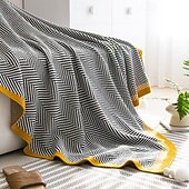 baratos Cobertores &amp; Mantas-cobertor de tecido estilo nórdico design minimalista e elegante com borlas macias durável e aconchegante perfeito para camas, sofás ou como uma manta decorativa adiciona um toque escandinavo à