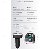 levne Bluetooth sady do auta / handsfree-nabíječka do auta dual usb chytré rychlé nabíječky s nabíjecím kabelem bluetooth 5.0 fm vysílač mp3 přehrávač