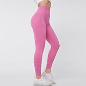 abordables Leggings y mallas de yoga-Mujer Pantalones de yoga Mallas Leggings de Yoga Cortado Básico Control de barriga Levantamiento de tope Alta cintura Yoga Entrenamiento de gimnasio Pilates Calzas Cortas Mallas Leggings Moda Negro