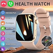 abordables Relojes inteligentes-Reloj inteligente T92 de moda para mujer, pulsera inteligente con control del ritmo cardíaco, del azúcar en sangre y de la temperatura corporal, NFC, llamadas por Bluetooth